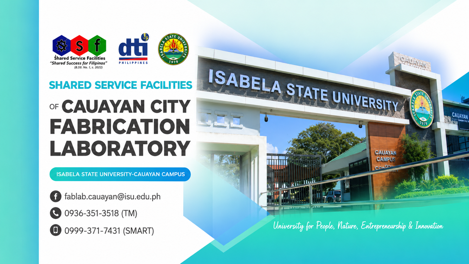 Shared Service Facilities of Cauayan City Fabrication Laboratory at Isabela State University Cauayan Campus